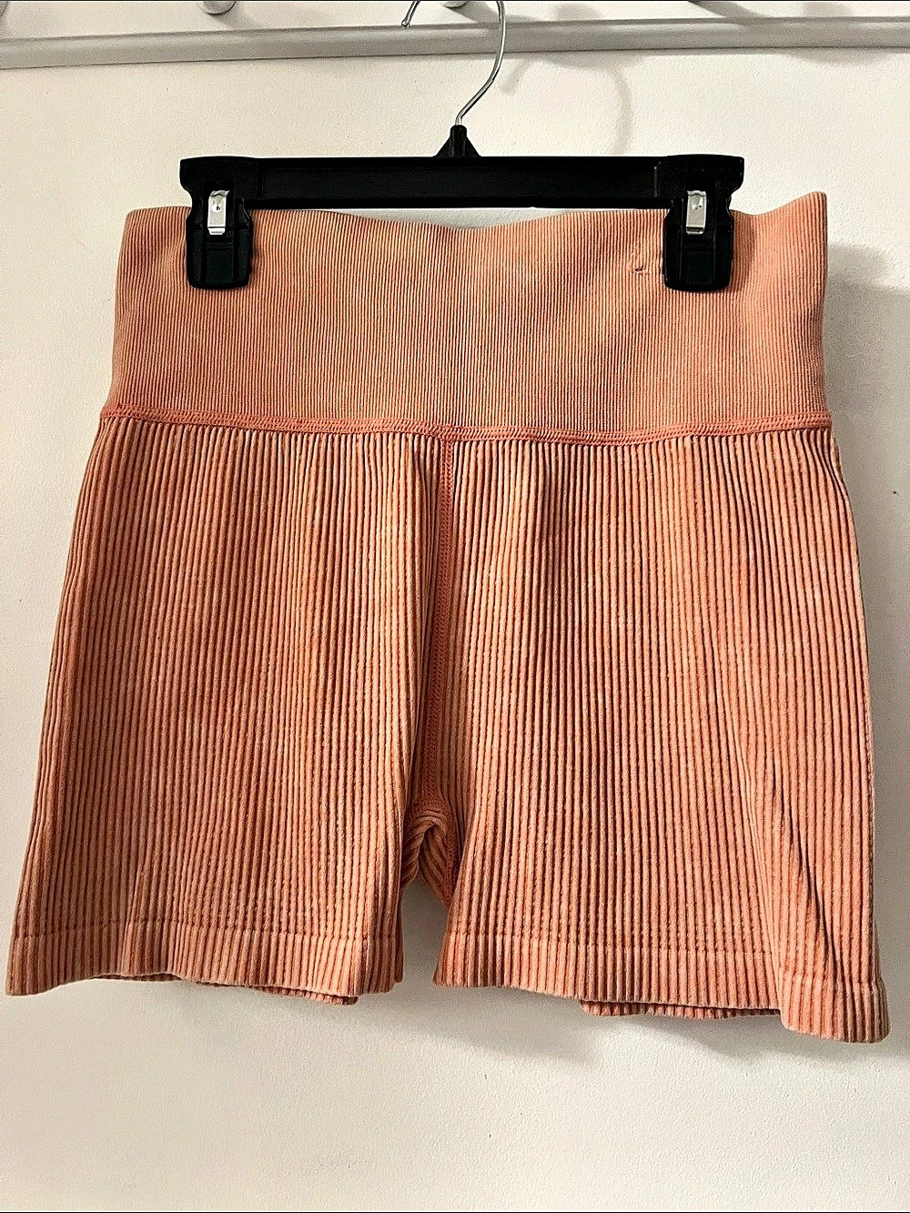 Forever 21  Ribbed High Waist Bike Shorts in Pink Size Medium
